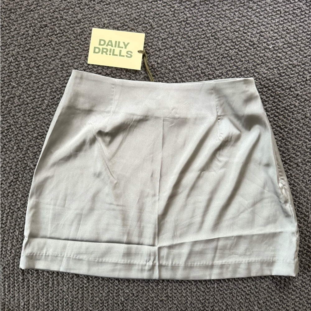 Daily Drills Silk Skirt Lagoon